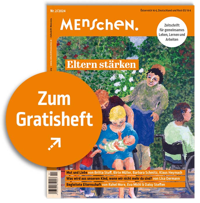 Zeitschrift Menschen. 3–4/23 Titelseite - Aktion